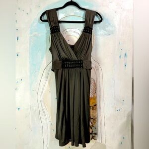 BCBG MAXAZRIA DRESS / unique gorgeous above the knee empire waist Grecian dress
